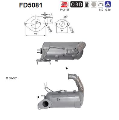 Picture of Soot/Particulate Filter -  exhaust system - AS - FD5081