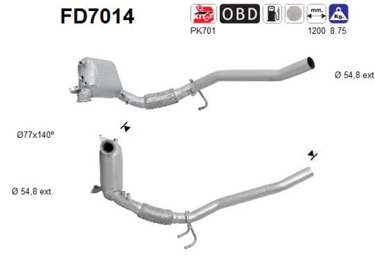 Picture of AS - FD7014 - Soot/Particulate Filter, exhaust system (Exhaust System)