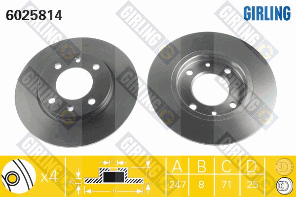 Picture of Brake Kit, disc brake - GIRLING - 6410923