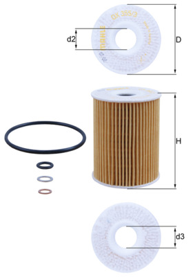 MAHLE filter ulja OPEL OX 355/3D ANTARA,CAPTIVA,EPICA,LACETTI 2.0 CDTI,D 06->