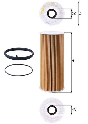 MAHLE filter ulja AUDI OX 381 A-4,A-5,A-6,A-8,Q5 2.4-3.2 FSI 04->