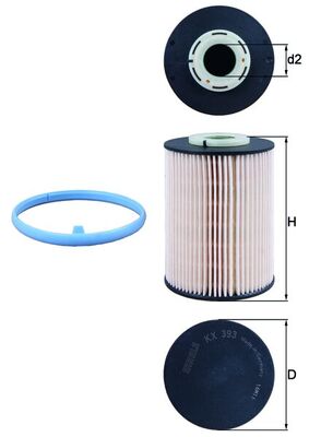 MAHLE filter nafte FORD KX 393D/KX 219D MONDEO 2.0TDCI 07 ->