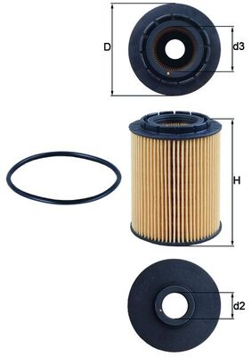 MAHLE filter ulja VW OX 160D T5 03-> A8,PASSAT