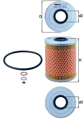 MAHLE filter ulja BMW OX 187D E46 M3 3.0 94->