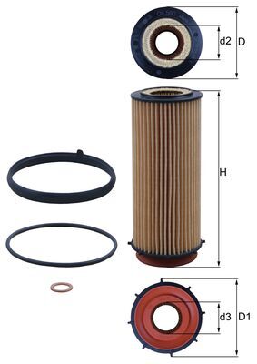 MAHLE filter ulja BMW OX 560D 3,5,7,X-5,X-6 3.0-4.0D 09->