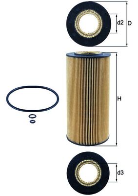 Filter za ulje - MAHLE - OX 123/1D