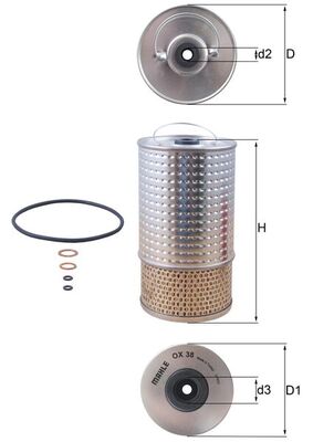 MAHLE filter ulja MB OX 38D MB 250D W124
