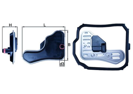 MAHLE filter ulja mjenjača PEUGEOT HX 148D 206 HATCH 1.4 I 98-12