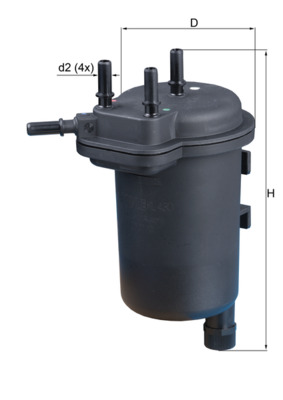 MAHLE filter nafte RENAULT KL 430 CLIO II 1.5DCI 01->