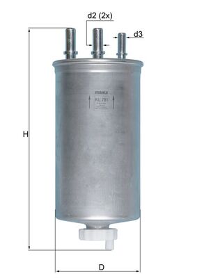 Image de Filtre à carburant - MAHLE - KL 781