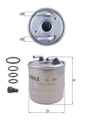 MAHLE filter nafte MB KL 490D W212 C,E 200-250 CDI 08->