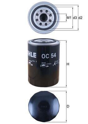 MAHLE filter ulja BMW OC54 M1 COUPE 3.5 79-83