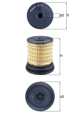 MAHLE - KX 397 - Filter za gorivo (Sistem za dovod goriva)