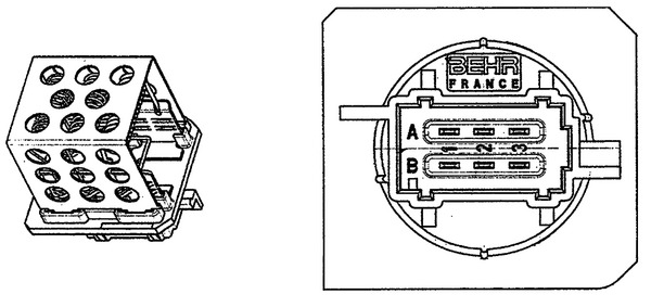 Picture of Resistor -  interior blower - MAHLE - ABR 89 000P