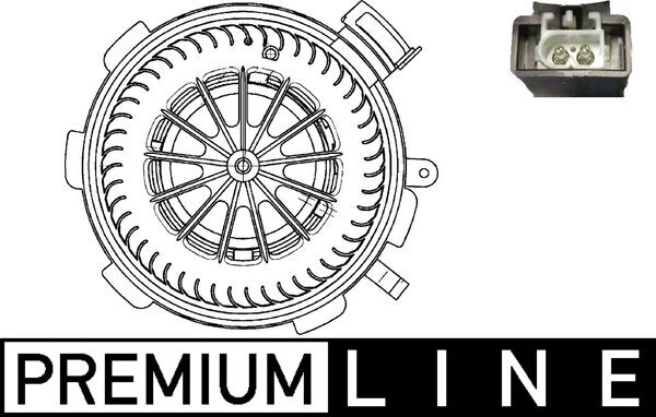 VENTILATOR KABINE - MAHLE - AB 89 000P