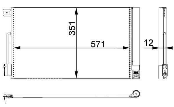 Picture of Condenser -  air conditioning - MAHLE - AC 367 000P