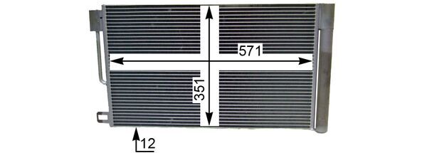 Picture of Condenser -  air conditioning - MAHLE - AC 367 000P