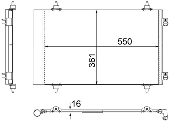 Picture of Condenser -  air conditioning - MAHLE - AC 487 000S