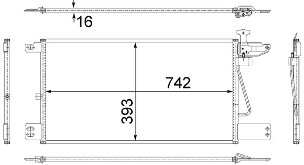 Picture of Condenser -  air conditioning - MAHLE - AC 555 000S