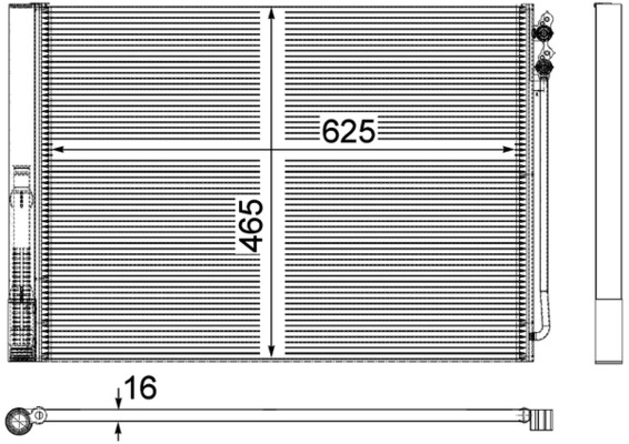 Picture of Condenser -  air conditioning - MAHLE - AC 567 000P