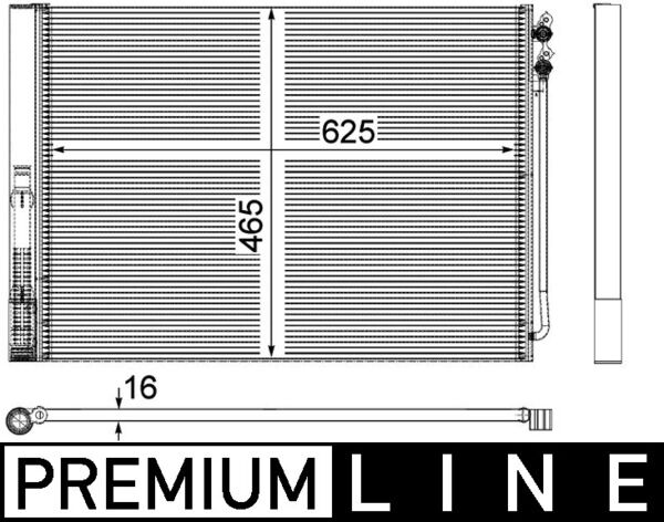 Picture of Condenser -  air conditioning - MAHLE - AC 567 000P