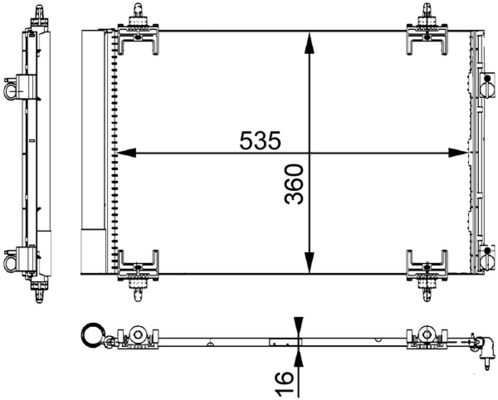 Picture of Condenser -  air conditioning - MAHLE - AC 667 000S