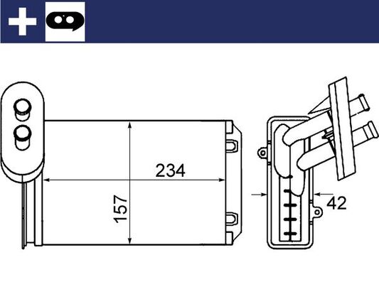 Picture of Heat Exchanger -  interior heating - MAHLE - AH 19 000S