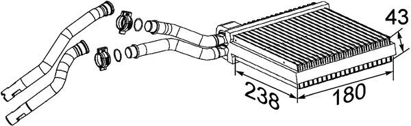 Picture of Heat Exchanger -  interior heating - MAHLE - AH 200 000P