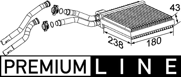 Picture of Heat Exchanger -  interior heating - MAHLE - AH 200 000P