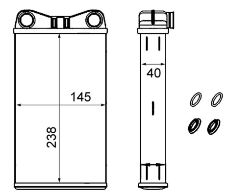Picture of Heat Exchanger -  interior heating - MAHLE - AH 239 000S