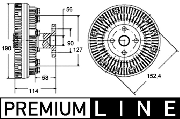 Image de Embrayage, ventilateur de radiateur - MAHLE - CFC 140 000P