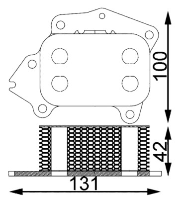 Picture of Oil Cooler -  engine oil - MAHLE - CLC 194 000S
