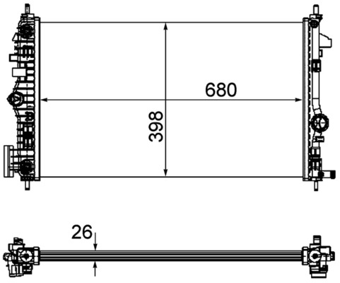 Picture of Radiator -  engine cooling - MAHLE - CR 1103 000P