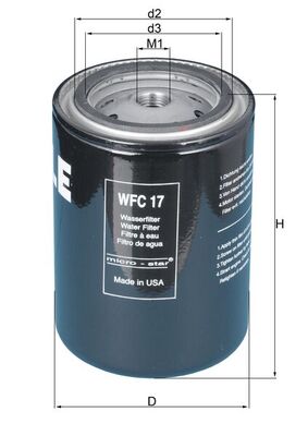 Picture of Coolant Filter - MAHLE - WFC 17