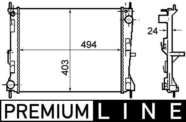 Picture of Radiator -  engine cooling - MAHLE - CR 1691 000P