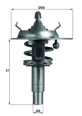 Picture of Thermostat, coolant - MAHLE - TX 106 90D