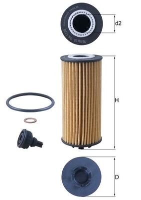 Filter za ulje - MAHLE - OX 1238D