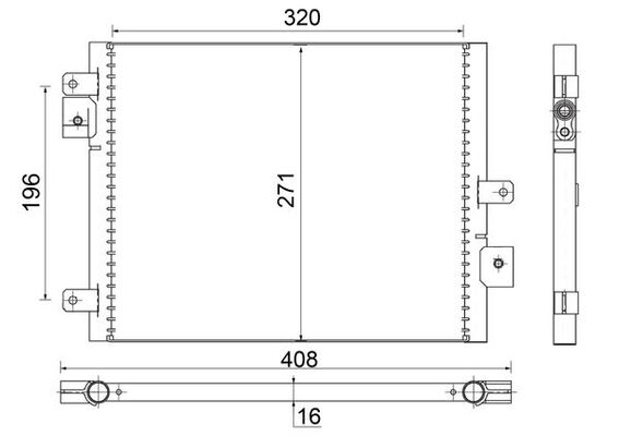 Picture of Condenser -  air conditioning - MAHLE - AC 354 000S