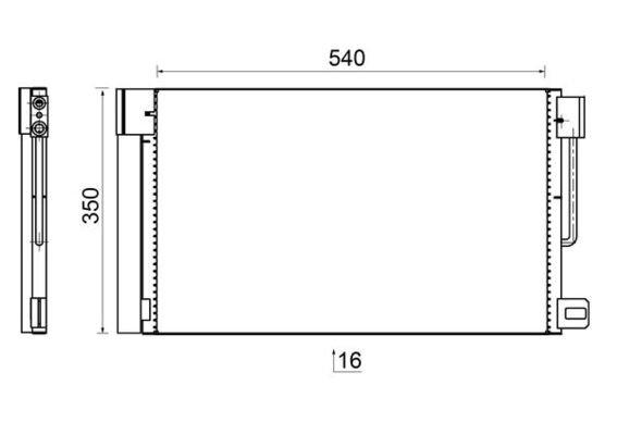 Picture of Condenser -  air conditioning - MAHLE - AC 367 000S