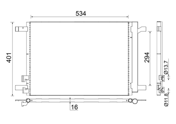 Picture of Condenser -  air conditioning - MAHLE - AC 772 000S