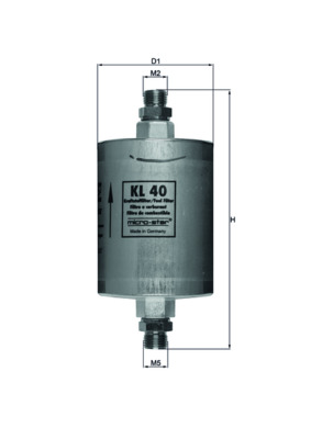 Image de Filtre à carburant - MAHLE - KL 40