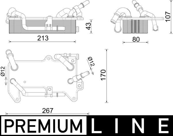 HLADNJAK ULJA ZA AUTOMATSKI MENJAČ - MAHLE - CLC 284 000P