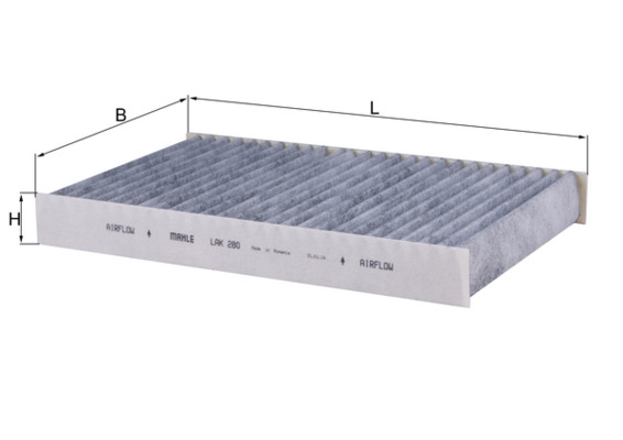 MAHLE filter kabine LAND ROVER LAK 280 DISCOVERY 2.7TD 04-> , sa aktivnim ugljenom