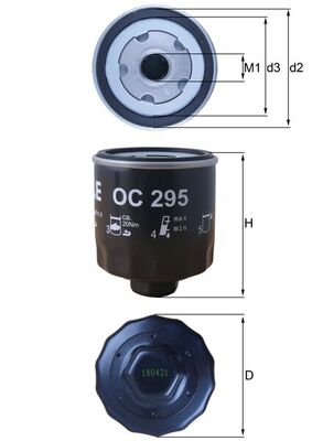 MAHLE filter ulja VW OC 295 GOLF 3,4