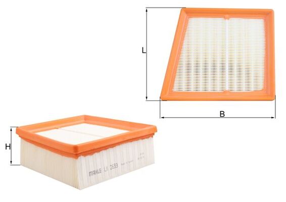 MAHLE filter zraka FORD LX 2633 FIESTA 1.25-1.6TDCI 08->