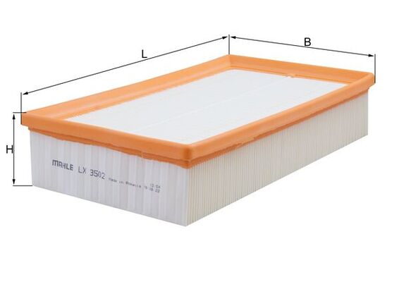 Image de Filtre à air - MAHLE - LX 3502