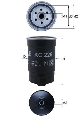 Image de Filtre à carburant - MAHLE - KC 226