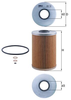MAHLE filter ulja BMW OX 41D BMW 528I E12