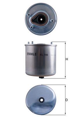 Image de Filtre à carburant - MAHLE - KL 780