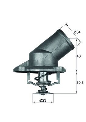 MAHLE - TI 224 92 - Termostat, rashladna tečnost (Hlađenje)